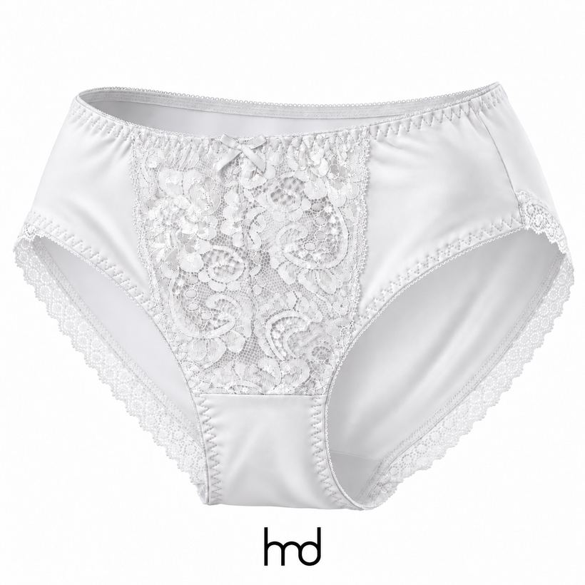 Quần lót nữ màu trắng, dáng cạp cao